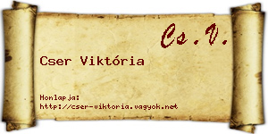 Cser Viktória névjegykártya